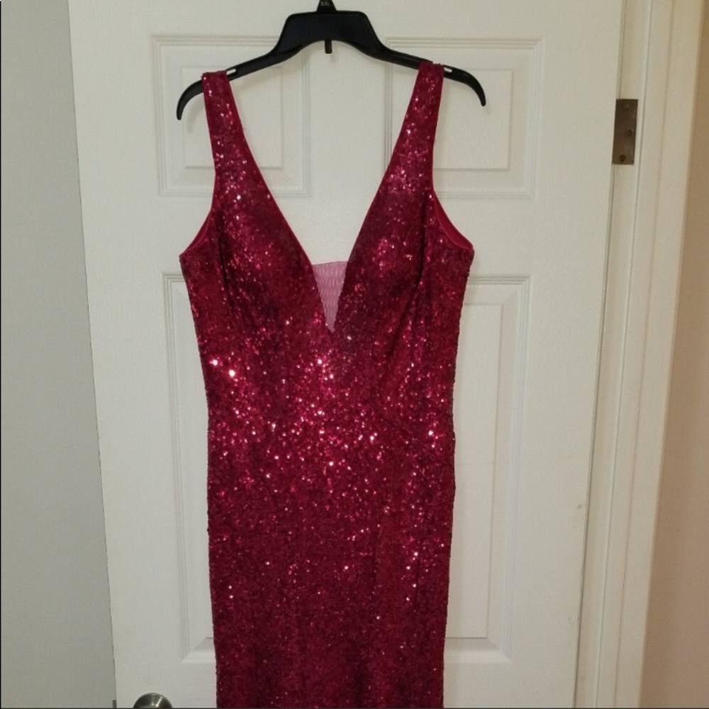 Sexy Ruby Red Sequin Dress